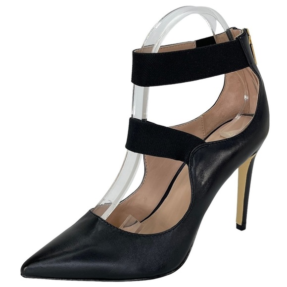Rachel Zoe Jade Black Nappa Leather Womens Pumps Size 8M - Picture 1 of 12